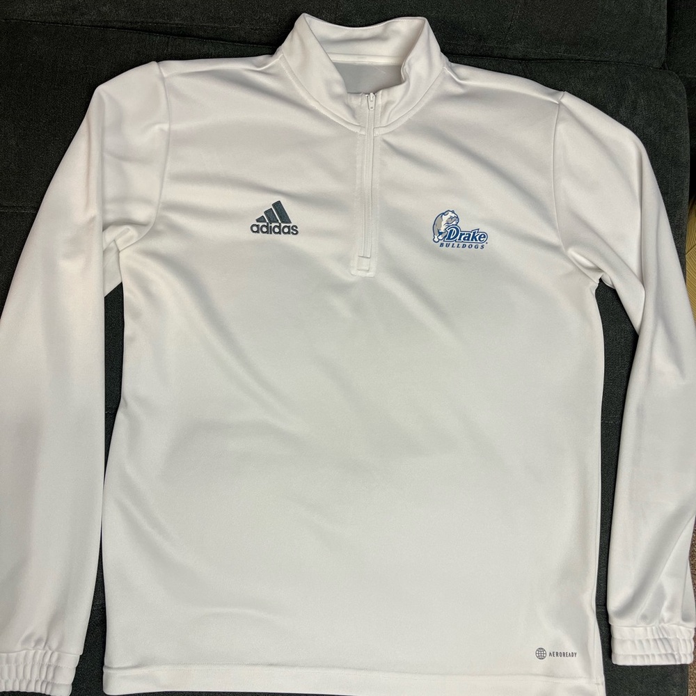 Adidas Drake Bulldogs White Performance Pullover